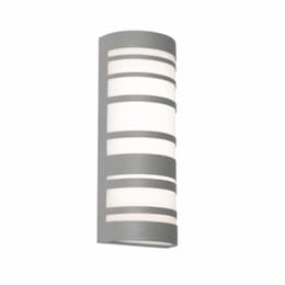 28W LED Stack Outdoor Wall Sconce, 120V-277V, Selectable CCT, Gray