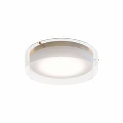 16-in 25W Studio Flush Mount, 1500 lm, 120V, CCT Select, Brass