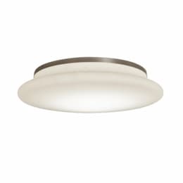 18W LED Sutton Flush Mount, 120V-277V, Selectable CCT, Satin Nickel