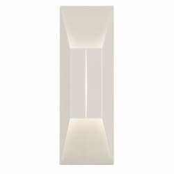 20W LED Summit Wall Sconce, 1300 lm, 120V, 3000K, White/Silver