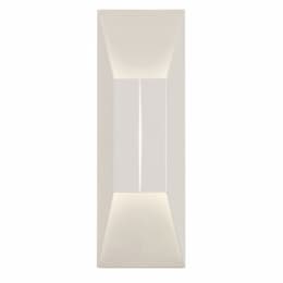 20W LED Summit Wall Sconce, 1300 lm, 120V, 3000K, White/Silver