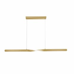 48-in 40W Twist Pendant Light, 1875 lm, 120V, 3000K, Brass