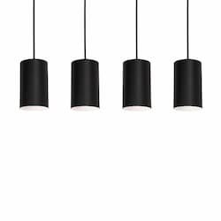 60W Tyke Pendant Light, Linear, 4-Light, E26, 120V, Black