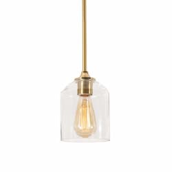 6-in 60W William Pendant Light, 1-Light, E26, 120V, Brass