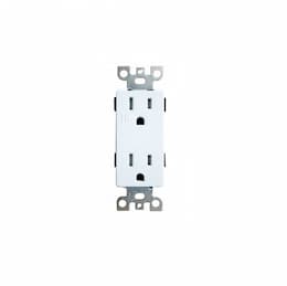 15 Amp, TR, Decora Receptacle Outlet, White