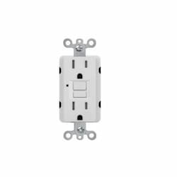 20A GFCI Receptacle w/ LED Light, Self-Test, 120V, White