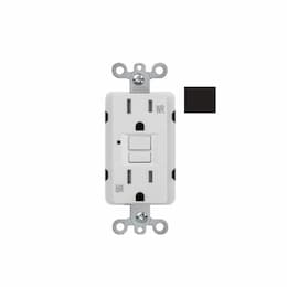 20A GFCI Receptacle w/ LED Light, Self-Test, TR & WR, 120V, Black