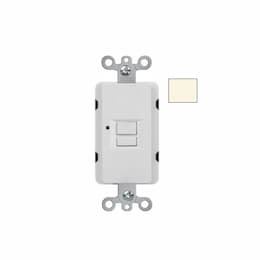 20A Blank Face GFCI Receptacle w/ LED Light, 120V, Light Almond