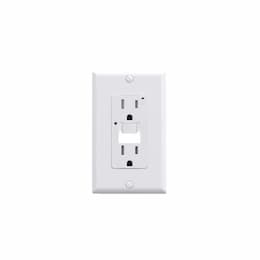 20A GFCI Receptacle w/ Night Light, Self-Test, 120V, White