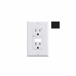 20A GFCI Receptacle w/ Night Light, Self-Test, TR, 120V, Black