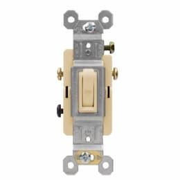 15A Toggle Switch, 3-Way, 120V, Light Almond