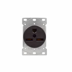 30A Flush Mount Power Outlet, 2-Pole, 3-Wire, 250V