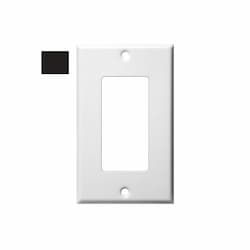 1-Gang Standard Wall Plate, Decora, Plastic, Black