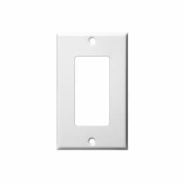 1-Gang Jumbo Wall Plate, Decora, Plastic, White