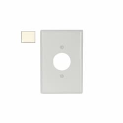 1-Gang Jumbo Wall Plate, Single, Plastic, Light Almond