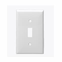 1-Gang Wall Plate, Toggle, Thermoset, White