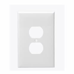 1-Gang Wall Plate, Duplex, Thermoset, Ivory