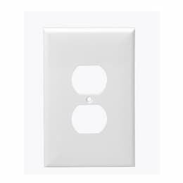 1-Gang Wall Plate, Duplex, Thermoset, Ivory