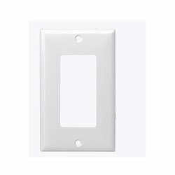 1-Gang Wall Plate, Decora, Thermoset, Light Almond