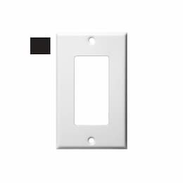 1-Gang Wall Plate, Decora, Thermoset, Black