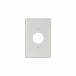 1-Gang Wall Plate, Single, Thermoset, White
