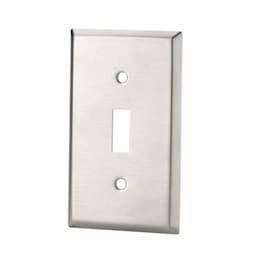 1-Gang Wall Plate, Toggle, Stainless Steel