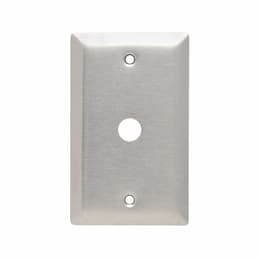 1-Gang Wall Plate, Phone, Stainless Steel