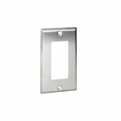 1-Gang Wall Plate, Decora, Stainless Steel