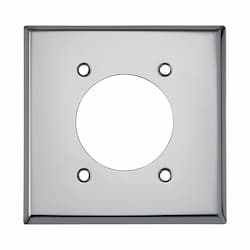 2-Gang Wall Plate, Single, Stainless Steel