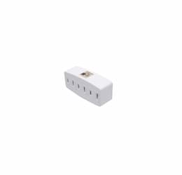 15 Amp Single-to-Triple Outlet Adapter, 2-Wire, White