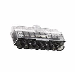 Wire Connector, Push-In, 8 Port, Black