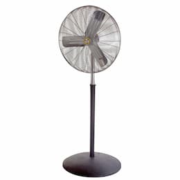 24-in Commercial Non-Oscillating Pedestal Fan, 3-Speed, 115V