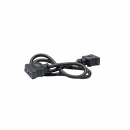 24-in Priori Series Extension Cord, 120V, Black