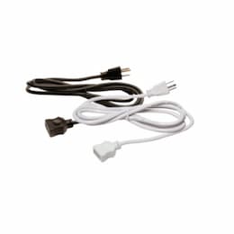 6-ft Priori Series Power Cord, 180 Degrees, 120V, White