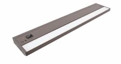 18-in 6W LED Linear Undercabinet Light, Dimmable, 375 lm, 120V, 3000K, Dark Bronze