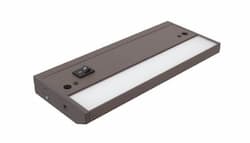 8-in 3W LED Linear Undercabinet Light, Dimmable, 175 lm, 120V, 3000K, Dark Bronze