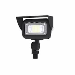 15W LED Slim Array Flood Light, 1050 lm, 120V, Selectable CCT, Black