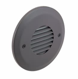 Outer Circle Series Round Step Light w/ Louvered Faceplate, Dark Bronze