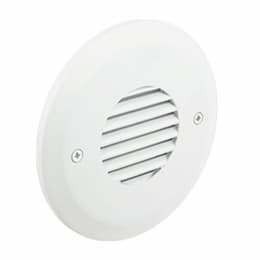 Outer Circle Series Louvered Faceplate for Round Steplight, White