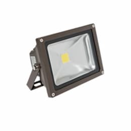 3000K 20W 100-277V Panorama Pro COB LED Floodlight, Dark Bronze