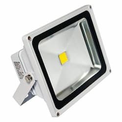 3000K 30W 100-277V Panorama Pro COB LED Floodlight, White