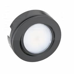 4.3W MVP Puck Lights, Single Puck Kit, Dimmable, Black, 3000K