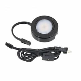 American Lighting 4.3W MVP LED Bulk Puck Light Kit, Dimmable, 235 lm, 120V, 3000K, Black