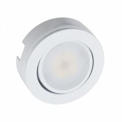 4.3W MVP LED Single Puck Light Kit, Dimmable, 250 lm, 120V, 3000K, White