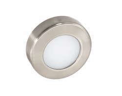 2.8W Round Omni LED Puck Light, 130 lm, 24V, Tunable CCT, Nickel