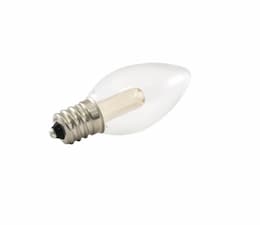 .5W LED C7 Decorative Bulb, Dimmable, E12, 12 lm, 120V, 2400K, Clear