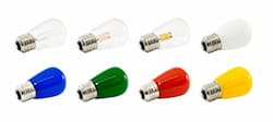 1.4W LED S14 Pro Decorative Bulb, Dimmable, E26, 36 lm, 120V, 2700K, Clear