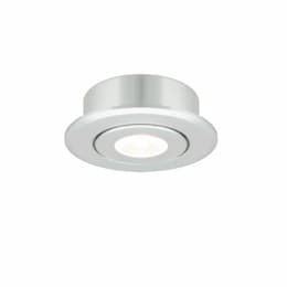 1W RMS Swivel Mini LED Recessed Spotlight, Dimmable, 75 lm, 12V, 3000K, Satin Aluminum