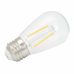 1.1W LED S14 Filament Bulb, E26, Dim, 113 lm, 120V, 3000K, Bulk