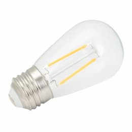 1.9W LED S14 Filament Bulb, E26, Dim, 96 lm, 12V, 3000K, Bulk